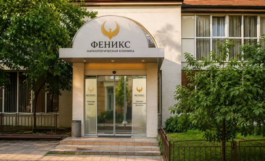 Вход в наркологическую клинику «Феникс» в Орле